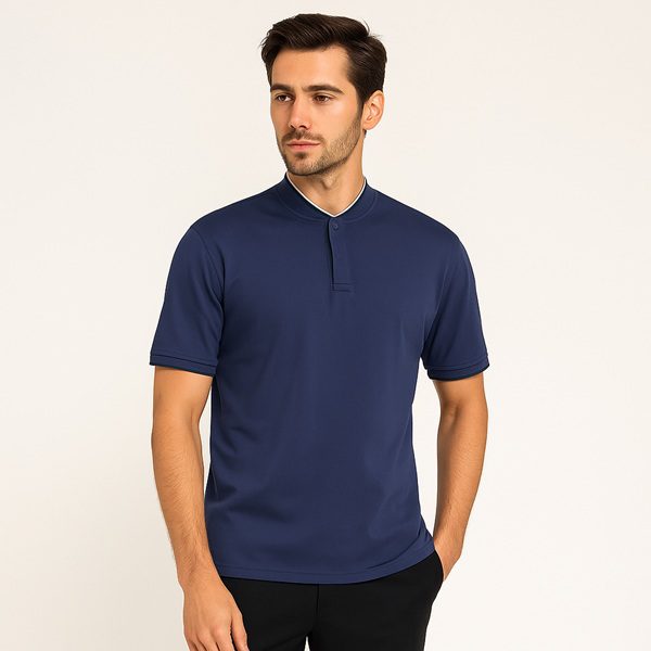 تیشرت مردانه مانگو مدل Mandarin Collar