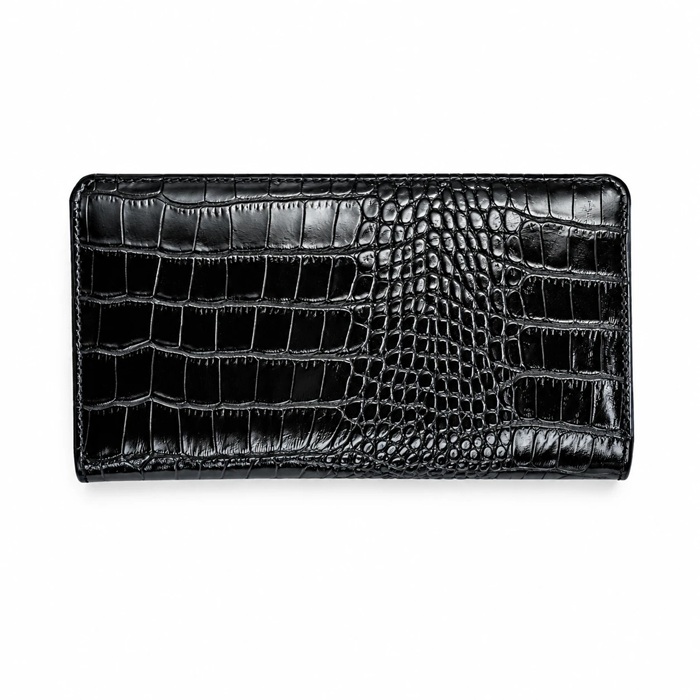 کیف پالتویی مردانه چرم طبیعی با طرح کروکودیل (دارای جای موبایل)