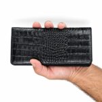 هدیه کیف مردانه چرم طبیعی با طرح کروکودیل