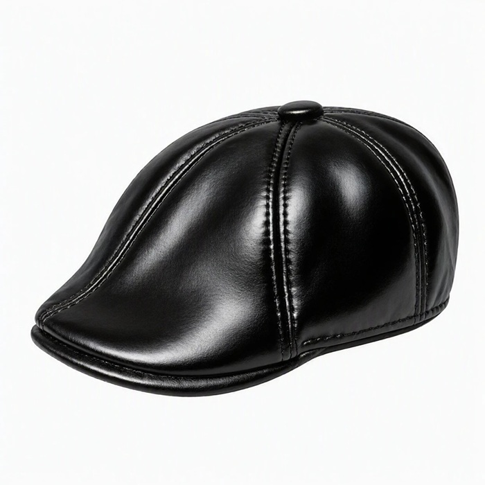 کلاه مردانه Flat Cap چرمی مدل انگلیسی-11