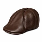 کلاه مردانه Flat Cap چرمی مدل انگلیسی-elshaan