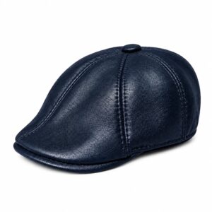 کلاه مردانه Flat Cap چرمی مدل انگلیسی- الشن